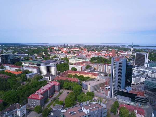 Tallinn Estonia May 2018 Paisaje Urbano Aéreo Del Distrito Financiero —  Fotos de Stock