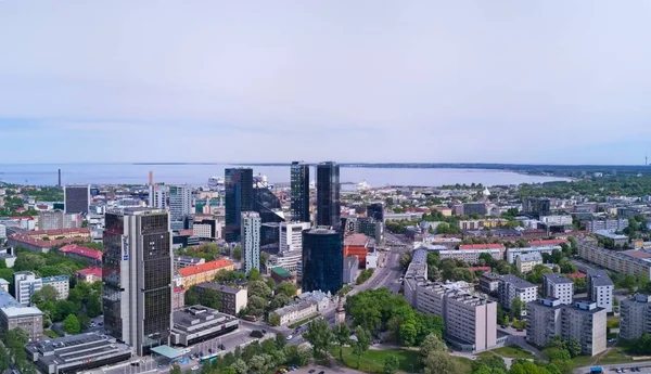 Tallinn Estonya Mayıs 2018 Hava Cityscape Modern Uzun Boylu Gökdelen — Stok fotoğraf