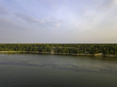 Baltık kıyı deniz plaj havadan görünümü