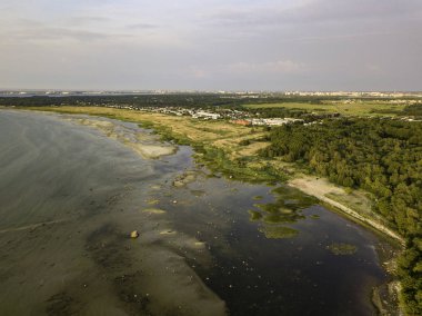 Baltık kıyı deniz plaj havadan görünümü