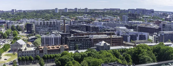 Cityscape Tallinn Estonya üzerinde havadan görünümü