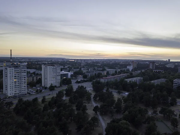 Hava Panoramik Şehir Tallinn Estonya Ilçe Mustamjae — Stok fotoğraf