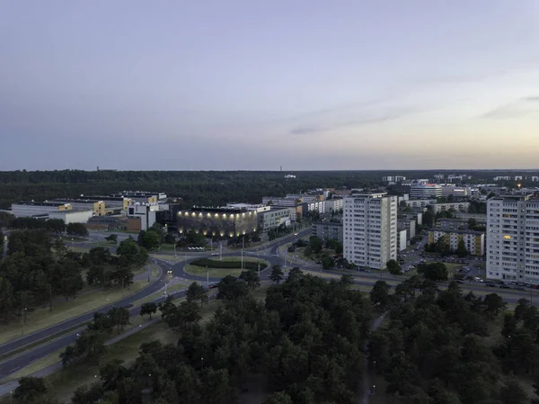 Vista Aérea Panorámica Ciudad Tallin Estonia District Mustamjae — Foto de Stock