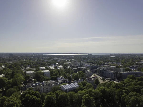 Zobrazit Panoráma Města Historického Starého Města Tallinn — Stock fotografie