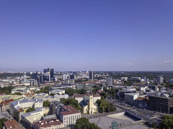 Szenisches Sommer Luftbild Der Altstadt Von Tallinn Estland — Stockfoto