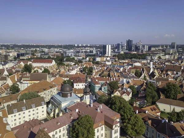 Szenisches Sommer Luftbild Der Altstadt Von Tallinn Estland — Stockfoto