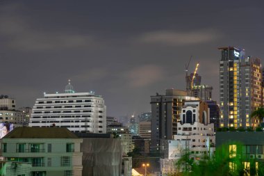 Bangkok alacakaranlık gece görünümü