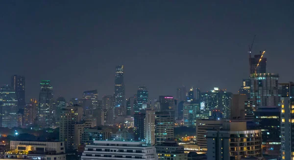Bangkok alacakaranlık gece görünümü