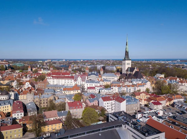 Letecký Pohled Staré Město Tallinn — Stock fotografie