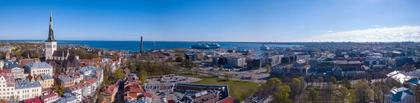 Letecký Pohled Staré Město Tallinn — Stock fotografie