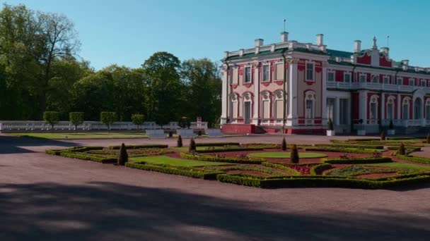 Palacio Jardín Kadriorg Parque Kadrioru — Vídeo de stock