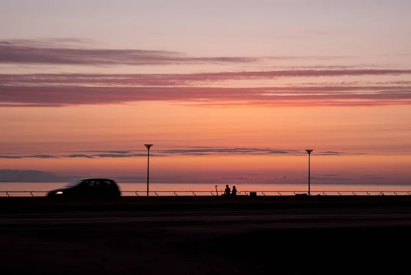 バルト海エストニアの美しい夕日の眺め — ストック写真