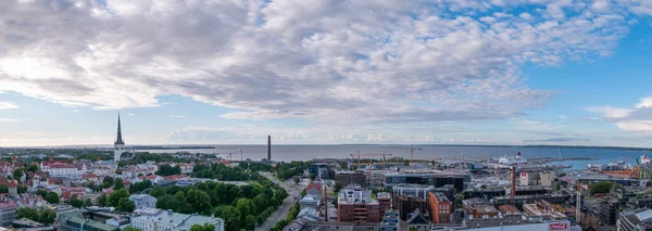 Aerial View City Tallinn Estonia Business District — Stock Photo, Image
