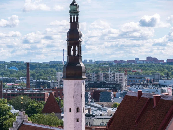 Vista Aérea Ciudad Tallinn Estonia Distrito Negocios — Foto de Stock