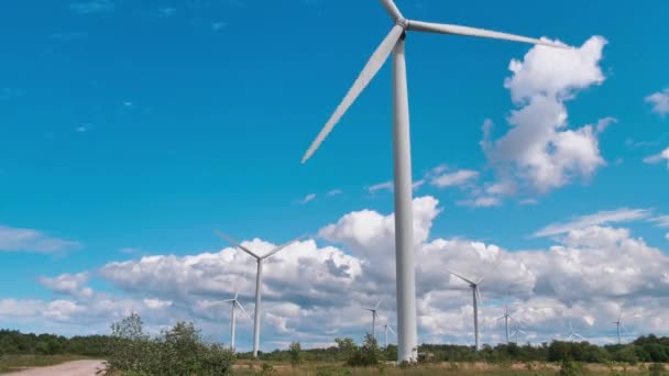 Turbine Iarnă Energie Verde Europa — Videoclip de stoc