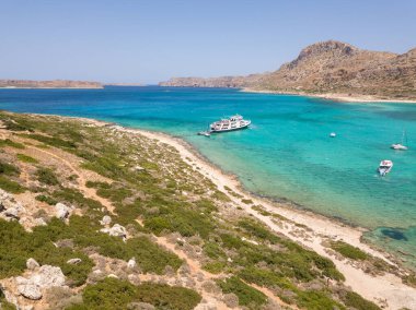 Girit 'teki Gramvousa Adası ve Balos Gölü