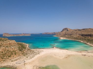 Gramvousa island and Balos Lagoon on Crete clipart