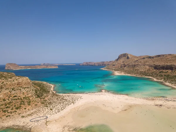 Girit 'teki Gramvousa Adası ve Balos Gölü