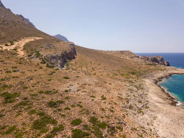 Die Insel Gramvousa Und Die Lagune Von Balos Auf Kreta — Stockfoto