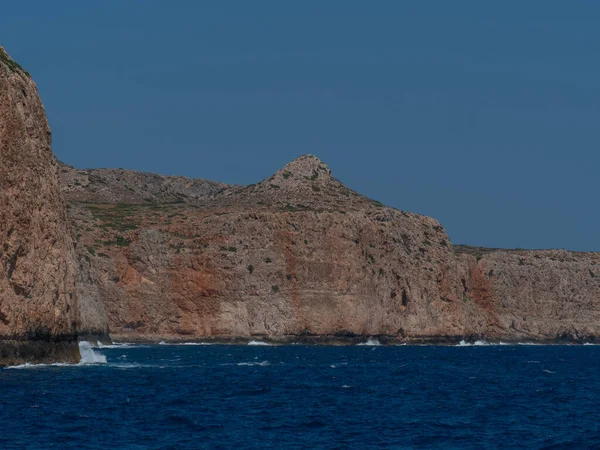 Blick Auf Schöne Felsen Vom Meer Auf Kreta — Stockfoto