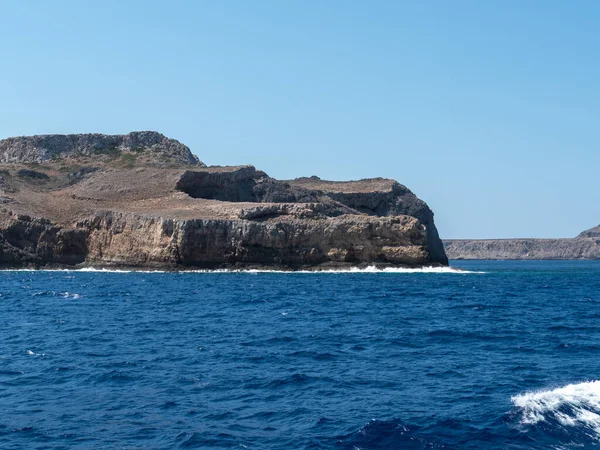 Vista Hermosas Rocas Desde Mar Creta — Foto de Stock