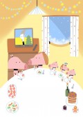 Schweinsteigers Illustration. Cartoon-Hintergrund