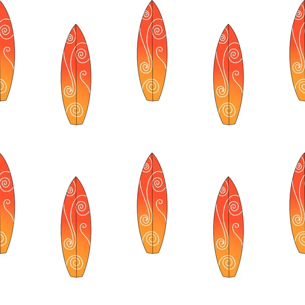 Color surfboard set. Sea extreme sport pattern illustration