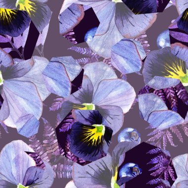 Pancy, eğreltiotu brunchları ve yaban mersinli yaban mersinli yaban mersinli arkaplansız şablon, pancy, eğreltiotu brunchları ve yaban mersinli