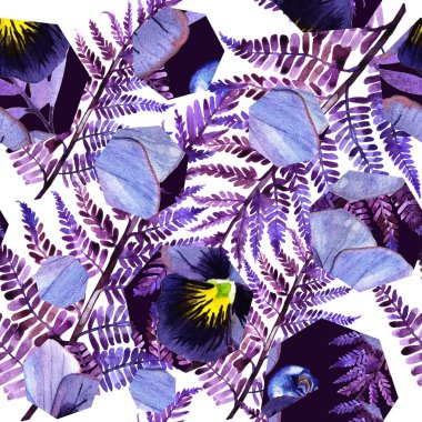 Pancy, eğreltiotu brunchları ve yaban mersinli yaban mersinli yaban mersinli arkaplansız şablon, pancy, eğreltiotu brunchları ve yaban mersinli