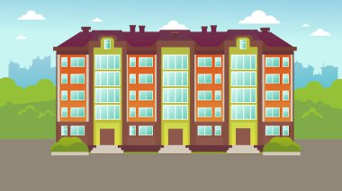 Çok katlı bina. Apartman. Yeni bina.