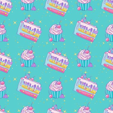 Şirin kekler ve yıldızlı kekler.