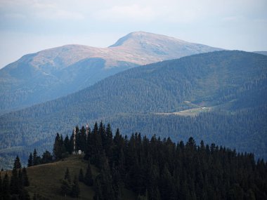 Carpatian dağlar görünümü üst