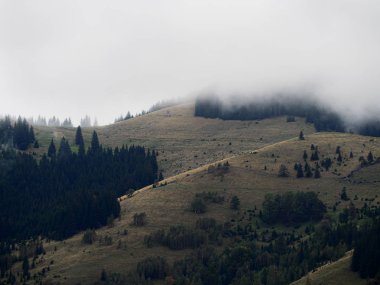 Carpatian dağlar görünümü üst