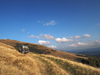 Carpatian dağlar yeşil orman köyünde 
