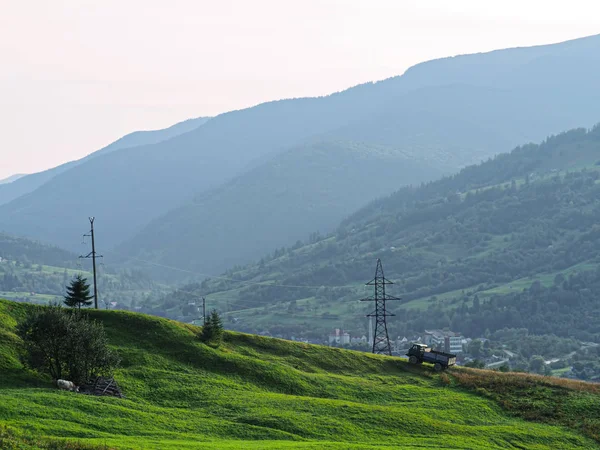 Karpatischen Bergen Sommerlandschaften — Stockfoto