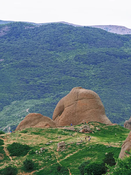 Kırım Yeşil Orman Köy Dağları — Stok fotoğraf