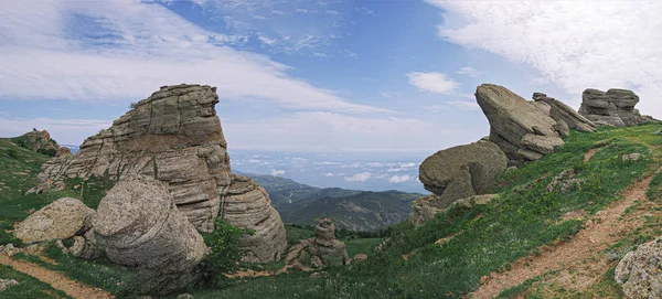 Гори Криму Зелений Ліс Село — стокове фото