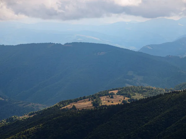 Aldeia Montanhas Carpatian Floresta Verde — Fotografia de Stock
