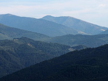Carpatian dağlar görünümü üst