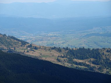 Carpatian dağlar görünümü üst