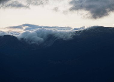 Carpatian dağlar görünümü üst
