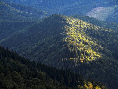 Üstten Carpatian dağlar görünüm