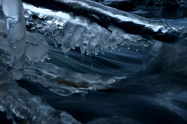 Потік Лід Природний Фон — стокове фото