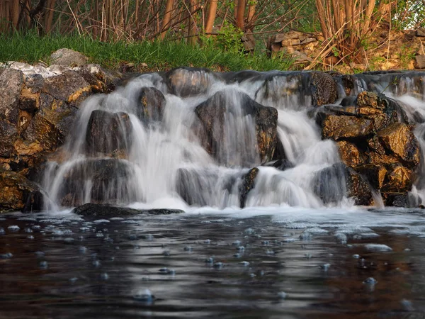 Cascata Tramonto Nella Foresta — Foto Stock