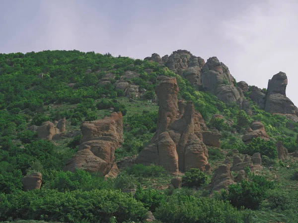 Kırım Yeşil Orman Köy Dağları — Stok fotoğraf