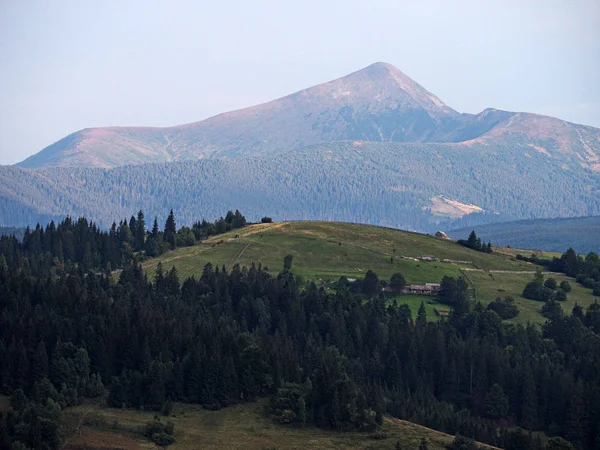 Vista Las Montañas Carpatian Desde Parte Superior — Foto de Stock