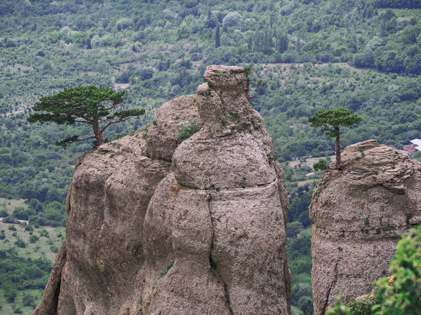 Bergen Van Krim Het Groene Bos Dorp — Stockfoto