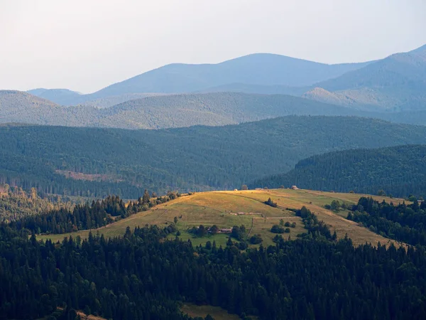 Carpatian Montagne Vista Dall Alto — Foto Stock