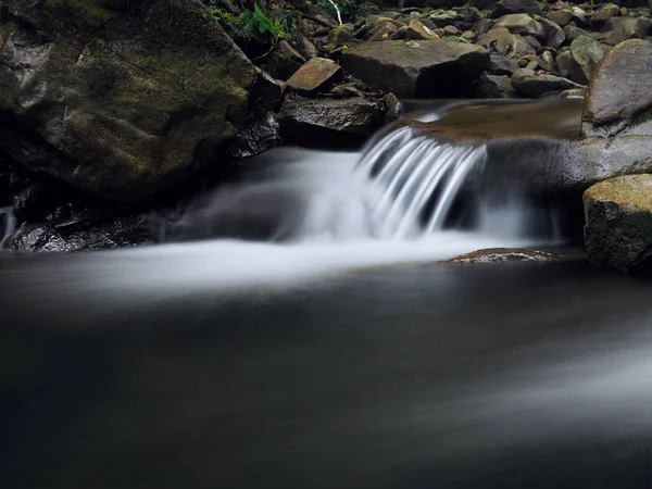 Cascata Alle Montagne Carpatiche Foresta Verde — Foto Stock