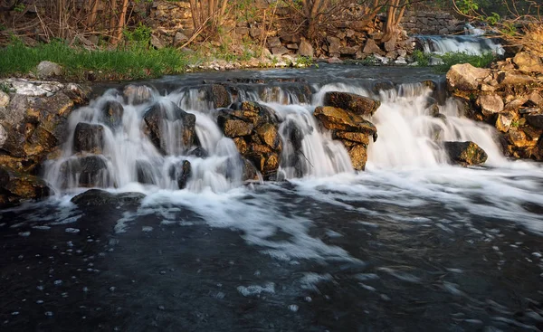 Cascata Tramonto Nella Foresta — Foto Stock